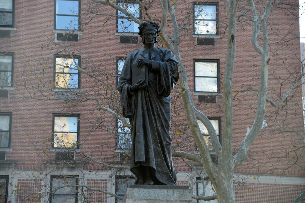 09-2 Statue Of Dante By Ettore Ximenes In Dante Park Across From Lincoln Center New York City